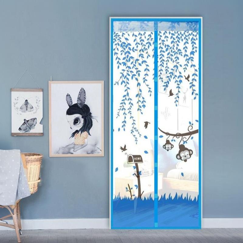 Magnetic Screen Door Mesh Curtain Anti Mosquito Net Punch Free Self Sealing Decorative Door Curtain For Home Entrance