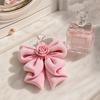 3D Printed Rose Bow Pendant, Cute Keychain for Bag, Pink Hanging Ornament for Valentine's Day, Gift for Girlfriend