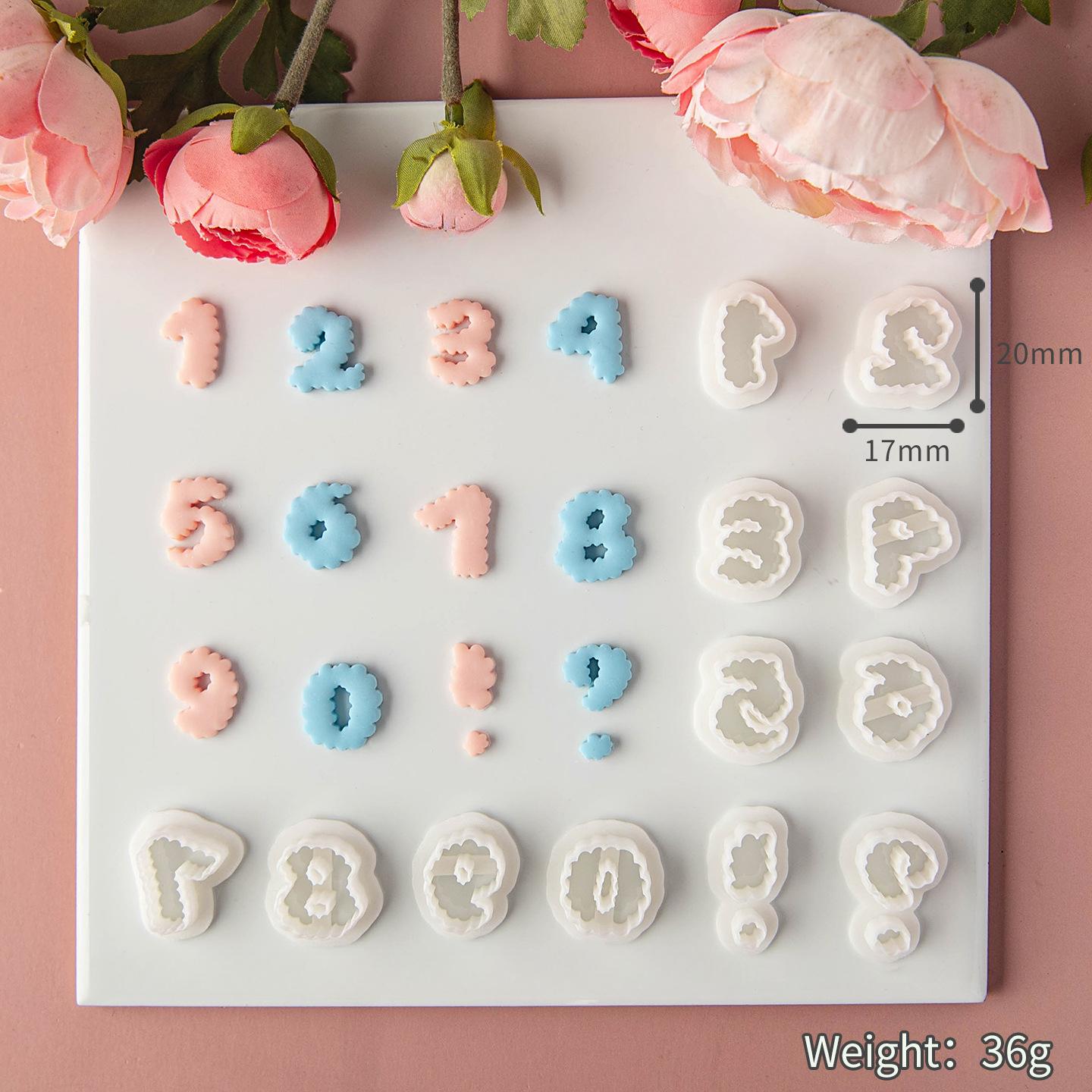 

Wavy Edge Alphabet Clay Mold Set - Mini Number & Letter Cutters for Polymer Clay Crafts