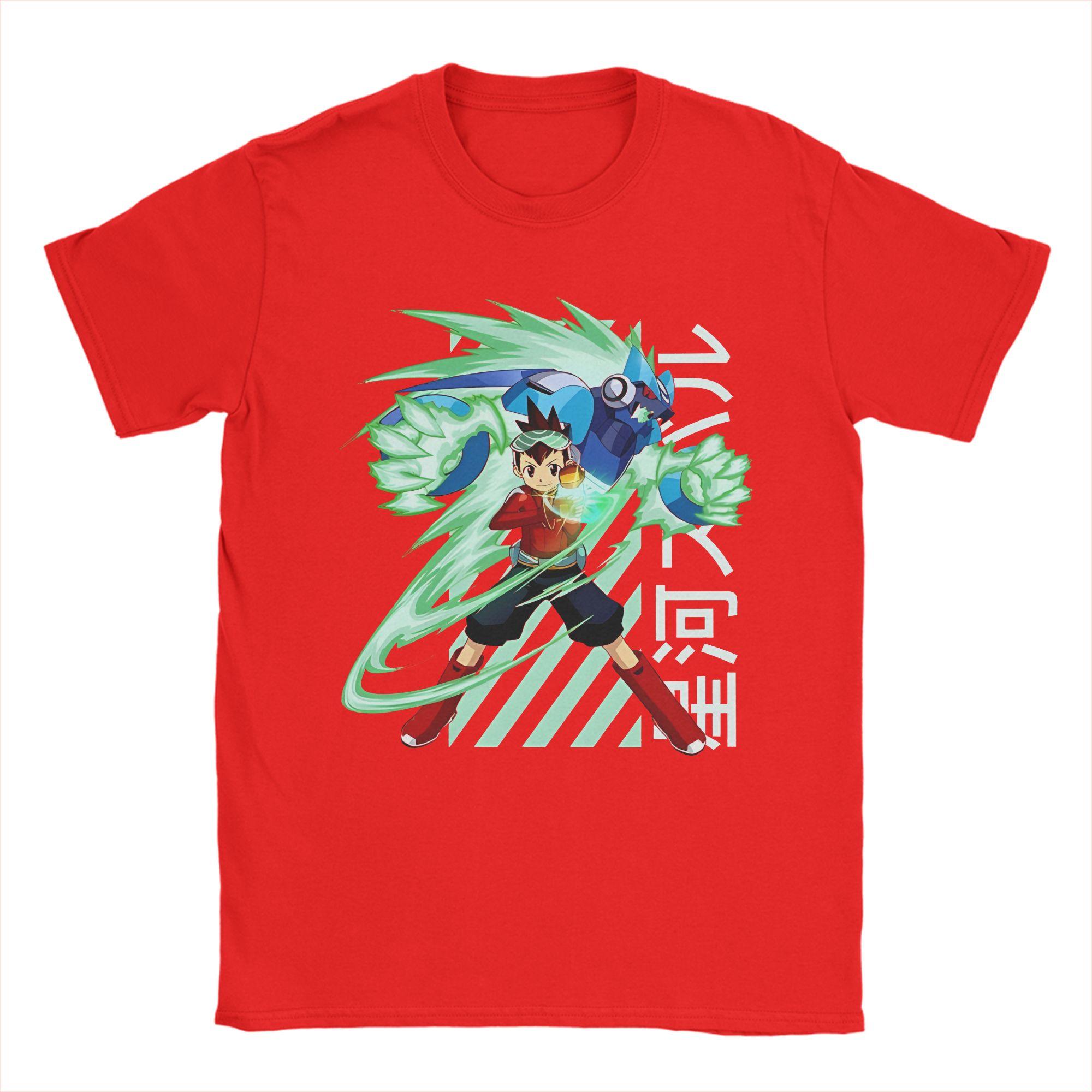 Megaman X Geo Stelar T-Shirts for Men Women  Funny 100% Cotton Tees Crewneck Short Sleeve T Shirts Classic Clothing S