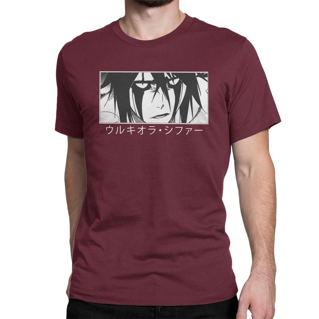 Ulquiorra Cifer Anime Bleach T Shirts Men's Cotton Funny T-Shirt Crew Neck Tee Shirt Short Sleeve Clothing 4XL 5XL 6XL