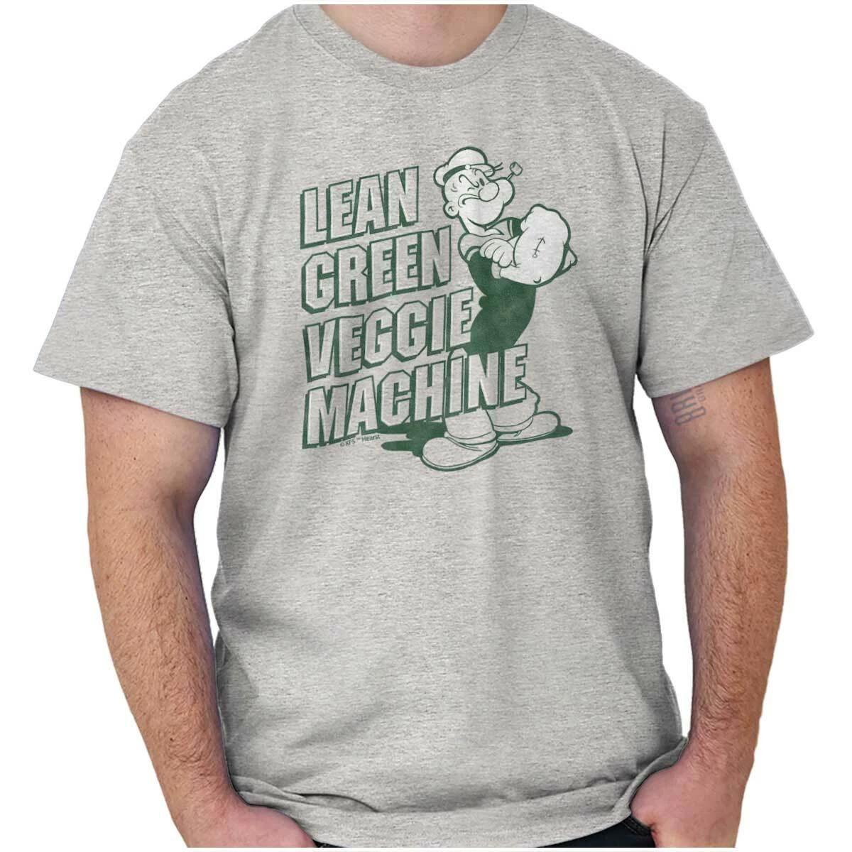 Vegetarian Vegan Strong Gym Workout Popeye Womens or Mens Crewneck T Shirt Tee XL