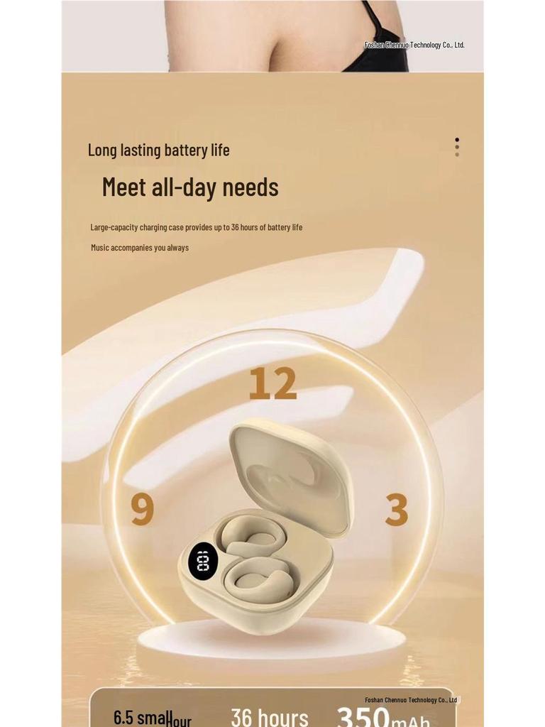 2025 New Model Bone Conduction Bluetooth Headphones: Wireless In-Ear Clip, High-End, Long-Wearing, Pain-Free Audio Experience