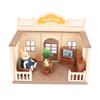 1:12 Scale Doll House Furnishings Plastic Miniature TV Tea Table Sofa Fireplace Flower Pots Living