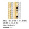 Golden Color Temporary Tattoos Waterproof Metallic Temporary Transferable Tattoos Tattoo Body Art Sticker Arm