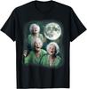 Three Granny Moon 3 Old Ladys Howling Weird Cursed Meme TShirt