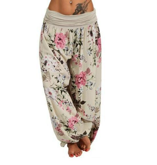 European and American Digital Print Wide Leg Harem Pants - 2020 Collection
