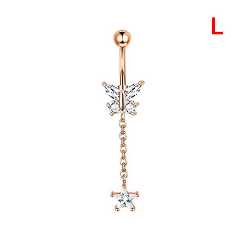 14G Bauchnabelring Hantel Tropfen Anhänger Körperpiercing Bauchnabelringe