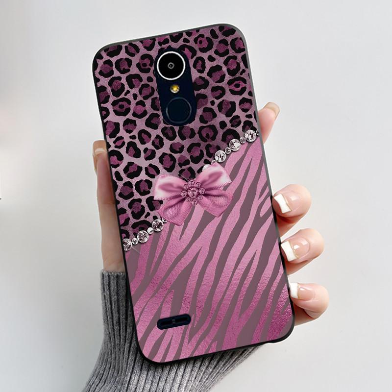 Hülle Für LG K8 2017/LG K8 2018/LG K9 2018 Weiches Silikon Schwarzes Gehäuse Für LG K10 2016/LG K10 2017 Hülle Niedliche Blume Cartoon Hülle
