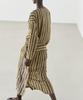 Masimodutti Striped Belt Detail Midi Dress