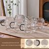 Luxury Glacier Glass Pitcher & Cup Set for Living Room - Elegant Cold Water Drinkware
