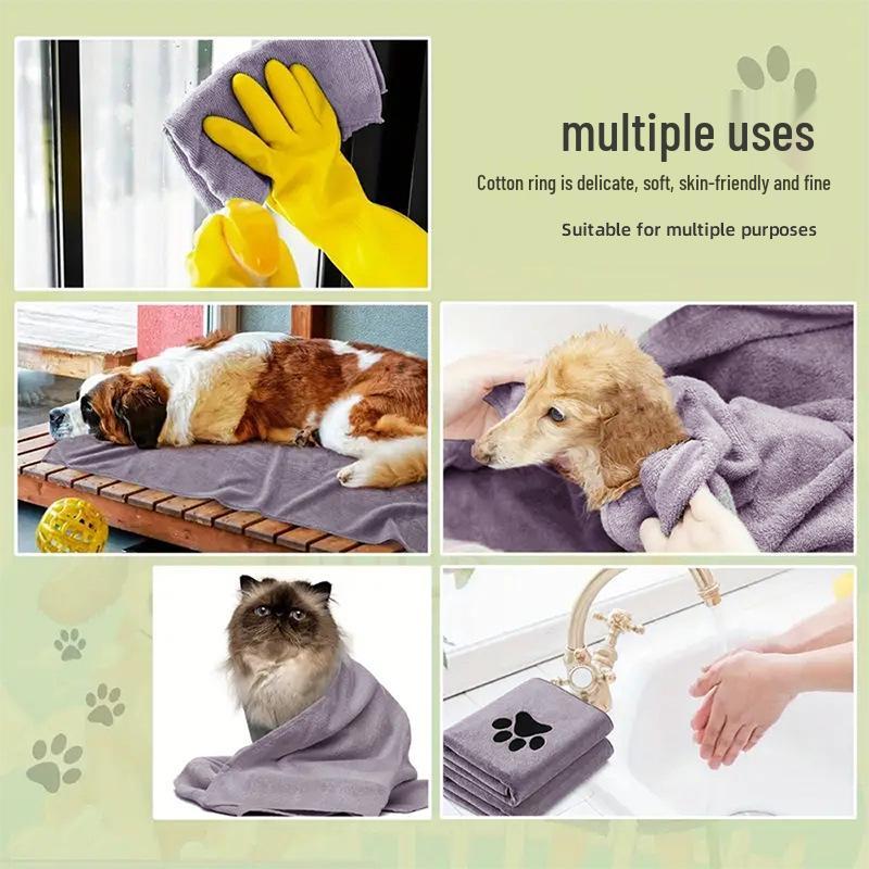 Quick-Drying Superfine Fiber Pet Bath Towel Mat – Extra Large & Thick for Cats & Dogs