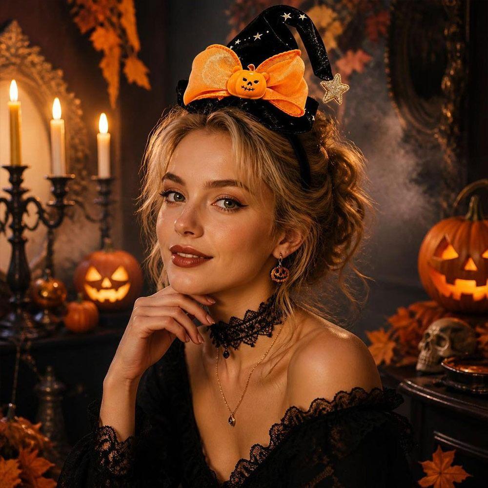 Decorative Style Halloween Headband Fabric Ghost Headband  Halloween Party