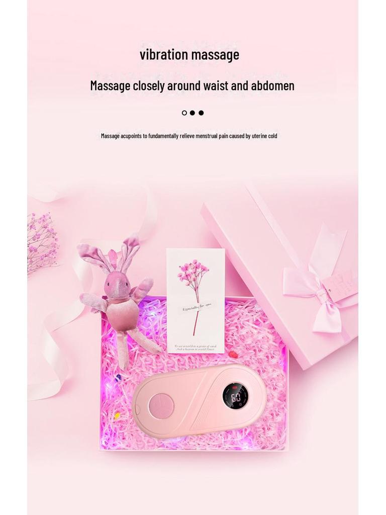 Rechargeable Electric Heating Uterus Massage Belt for Menstrual Relief
