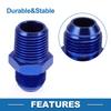 A ABSOPRO Female Flare Reducer Hose Fitting Adapter TF AN8 1/2 NPT Fuel Line Connector Aluminum Blue