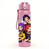 1PC Purple Hair Girls Group Art 750ml Color Plastic Sports Water Bottle Leakproof Flip Straw Lid Suitable for Sports Office Home Use