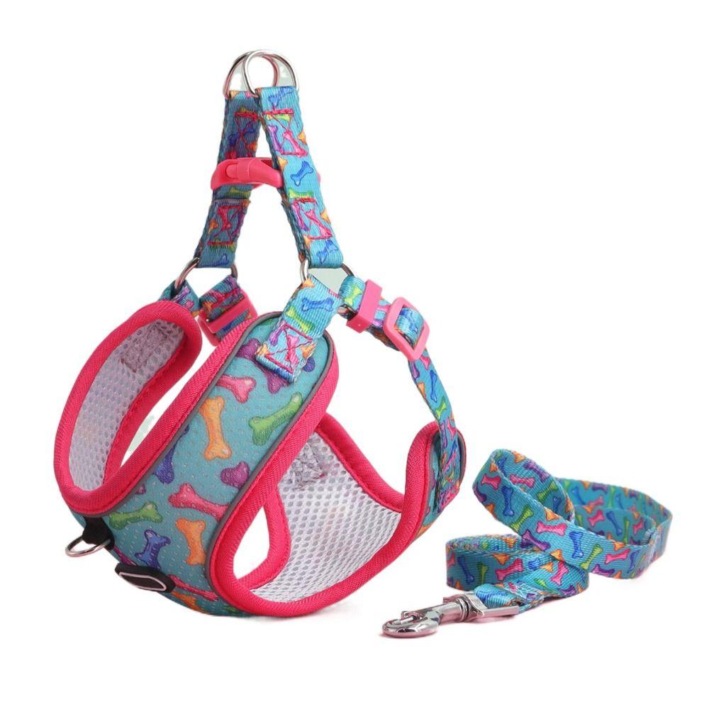 

Дышащая шлейка для кошек, комфортные товары для домашних животных, новый поводок для щенка шнауцера M-Blue