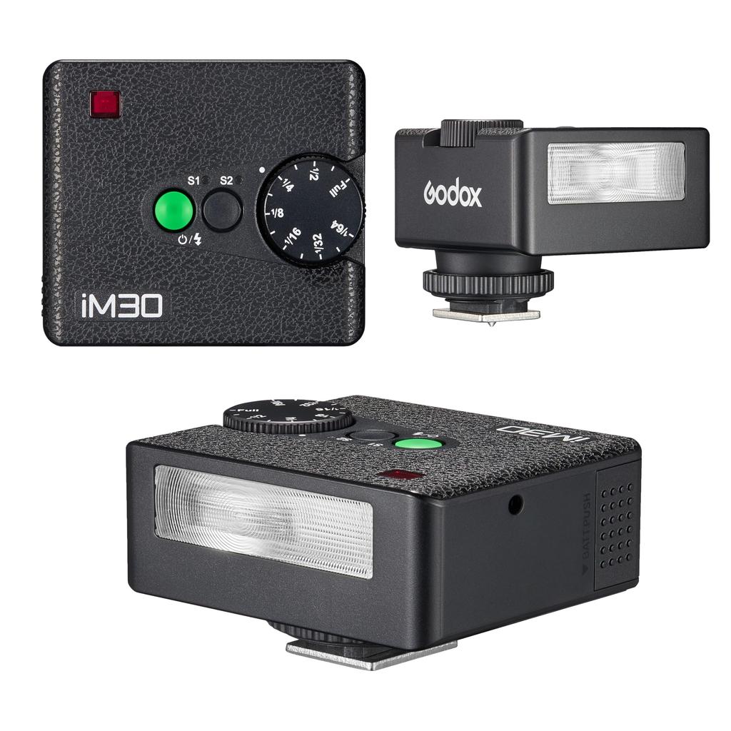 Godox Flash IM30 Camera Pocket 6500K 200K Color 7 Power Levels 15 Guide Indexes Flash, ± Temperature, S1/S2 Dimming, (1/64~1/1), (ISO 100, Metric)