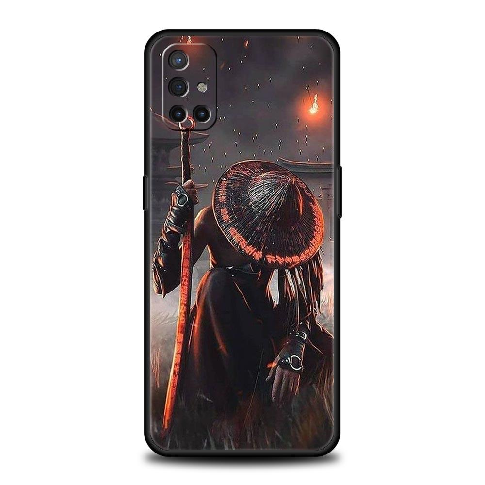 Painting Japan Samurai Art Phone Case For OnePlus 12R 9R 12 11 10 Pro 9 8 7 7T 8T 10T 9RT Nord 2T N10 N200 CE 2 5G Black Cover