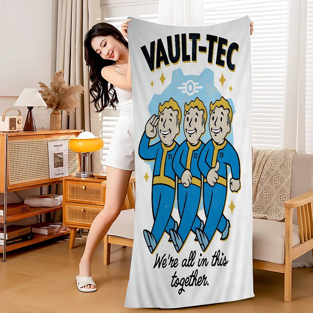 

F-Fallout Big Microfiber Beach Towels Quick Dry Towel Sand Beach Towels Pool Towel For Travel Swim Pool Yoga W40*H60(CM)
