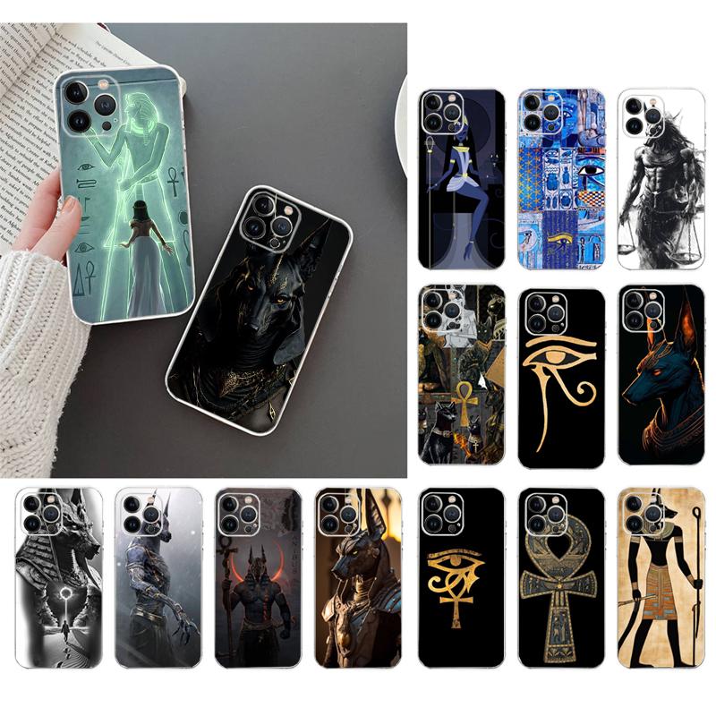 Phone Case For iphone 17 Pro Max Air 16 15 14 13 Pro Max 15 16 Pro 15Plus Egypt Nefertiti Anubis Pharaoh