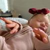BZDOLL 20inch 50cm Soft vinyl Asleep Reborn Baby Doll Newborn Bebe Girl with 3D-paint Skin and Visible Veins Art Doll Toy for Kids Christmas Gift