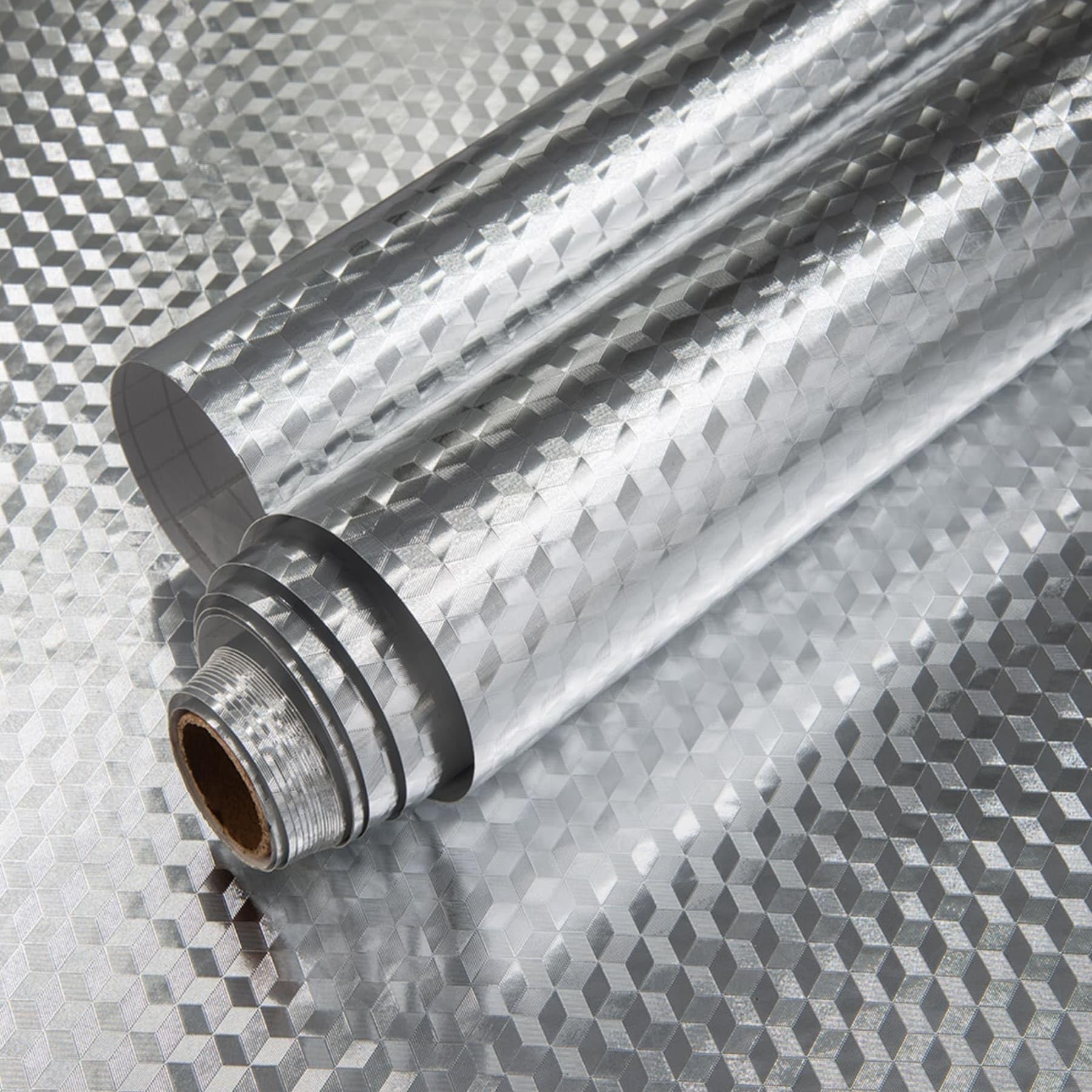 

Jiroka Нержавіюча сталь Алюміній Кухонна Реновація 40см Ширина x 5м Металізована Нержавіюча сталь Різання Реновація Ремонт Наклейка Лист, Лист, Лист,