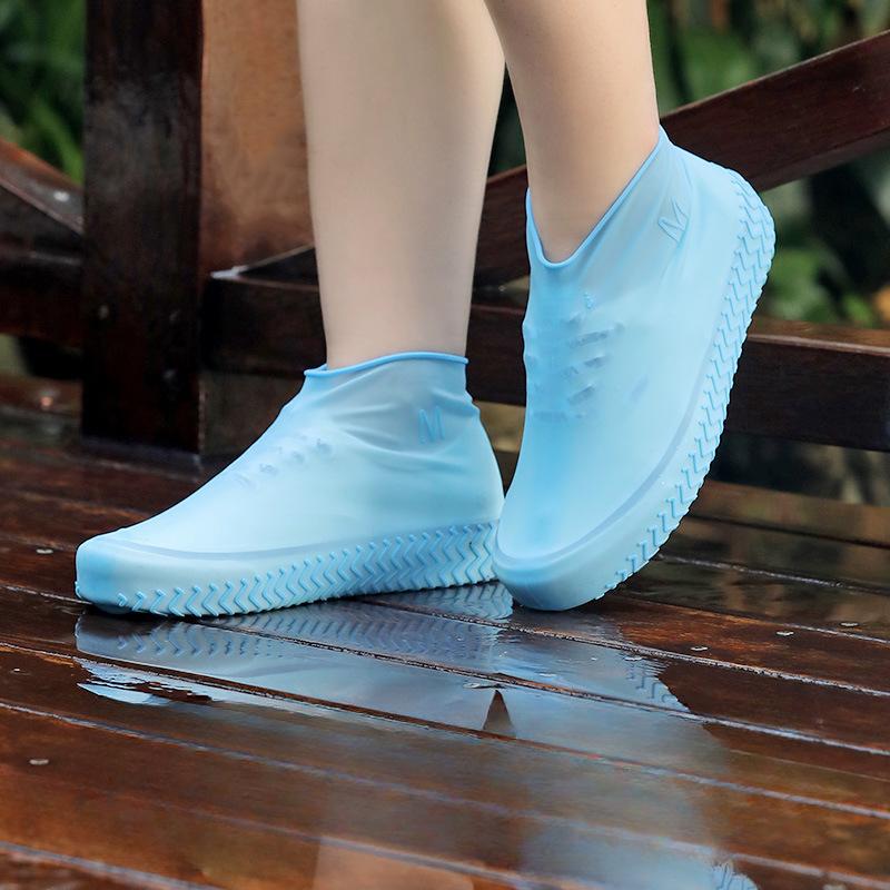 Reusable Waterproof Rain Shoes Covers Silicone Outdoor Rain Boot Overshoes Walking Shoes Accessories Reusable Shoe Cover