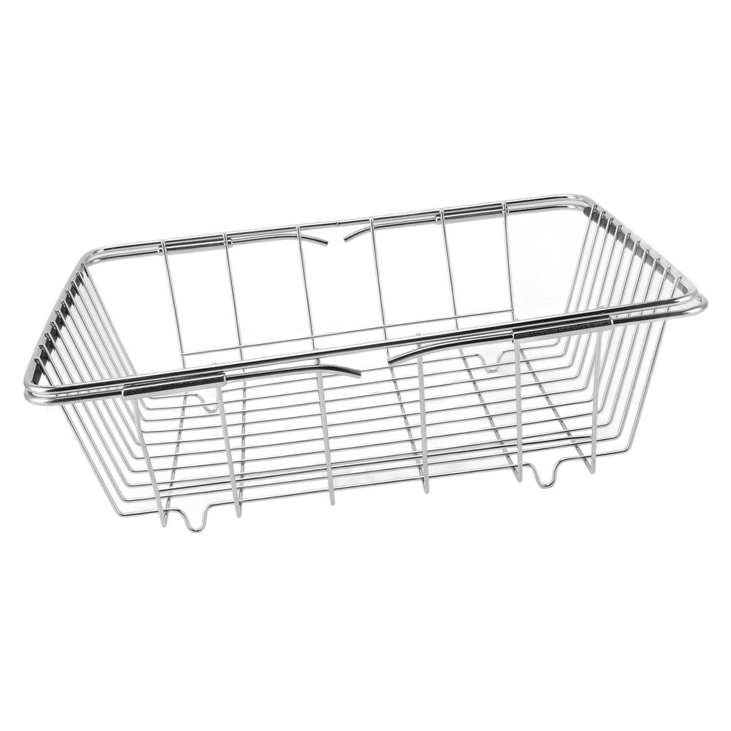 Freezer Organizer Bin Stainless Steel Expandable 20KG Load Bearing Freezer Storage Basket Flat Botto