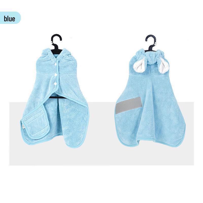 Bichon Dog Hooded Bathrobe - Soft, Strong Absorbent, Quick-Drying, Shed-Free Towel