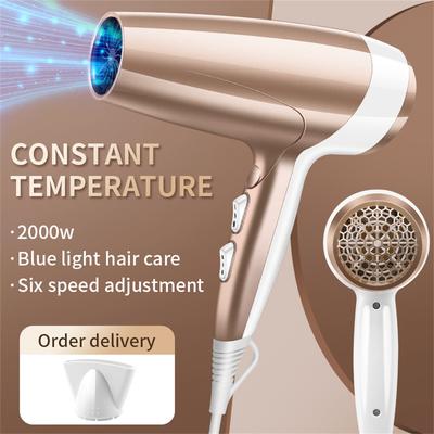 2000W High Power Hair Dryer Blue Light Care Negative Ion Quick Drying Hair Styling Tool,EU Plug