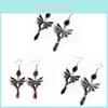 Gothic Vampire Bat Earrings With Alloy Material For Women Fashion Jewelry