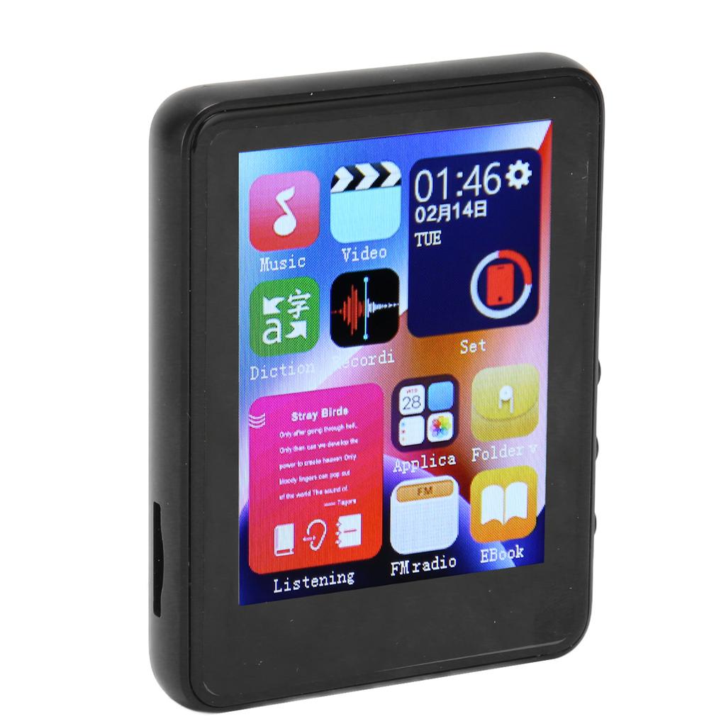 2.4in MP3 Player HD Full   Noise Reduction  5.0 FM Radio E Books Voice Recorder for Music
