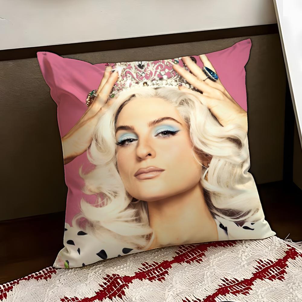 Meghan Singer TTrainor Cushion Cover Reversible Soft Durable Pillow Cover Home  Car MultiScene Use for Daily Comfort