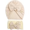 Summer New Baby Jacquard Hat Headband Set, Bow Headband Combination, Girl Cute Hat