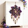 Lotus Mandala with Vintage Stars and Moon Wall Sticker Self-Adhesive Removable for Bedroom Living Room Entryway Home Decor