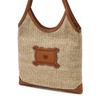 Daks Summer Raffia Leather Colorblock Shoulder Bag Dcba6e152i2