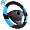 DERMAY 3Colors Plush Steering Wheel Cover Winter Warm Soft Touch Short Fur Fit Standard Steering Wheel 14-15" High Quality