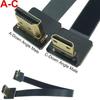 50cm Flat Cable for FPV HDTV Aerial 90 Degree Down Angle FPV Mini HDMI Male to 90 Degree Down Angle HDMI Male FPC Conversion Cable Multi-Camera