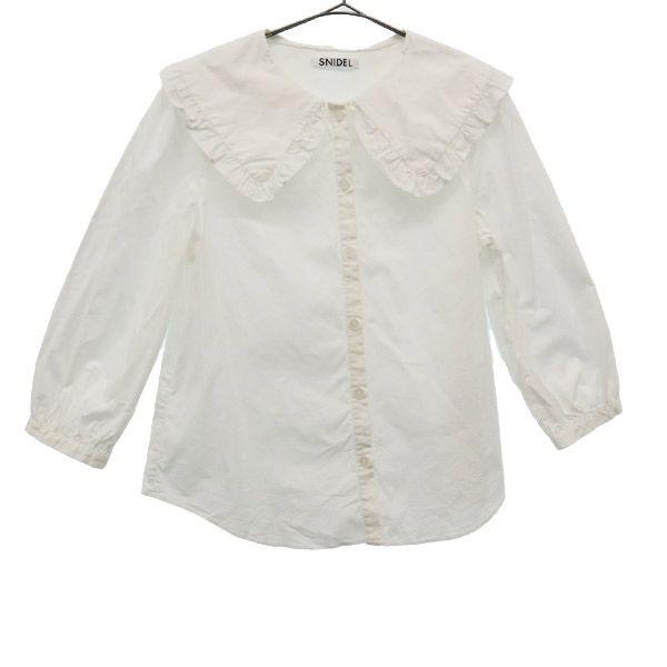 

SNIDEL 21ss 7 minutes sleeve Big collar puff sleeves blouse F SWFB211192 Women Used