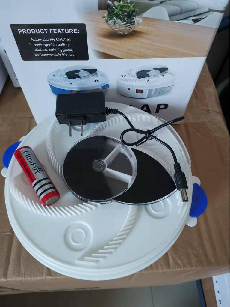 Lampă electrică USB pentru capcană de muște: Captor de muște rotativ silențios pentru uz casnic și hotelier