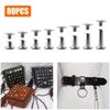 80Pcs Assorted Size Leather Rivets Stainless Steel Binding Screws Fasteners for Leather Working Project Bookbinding
