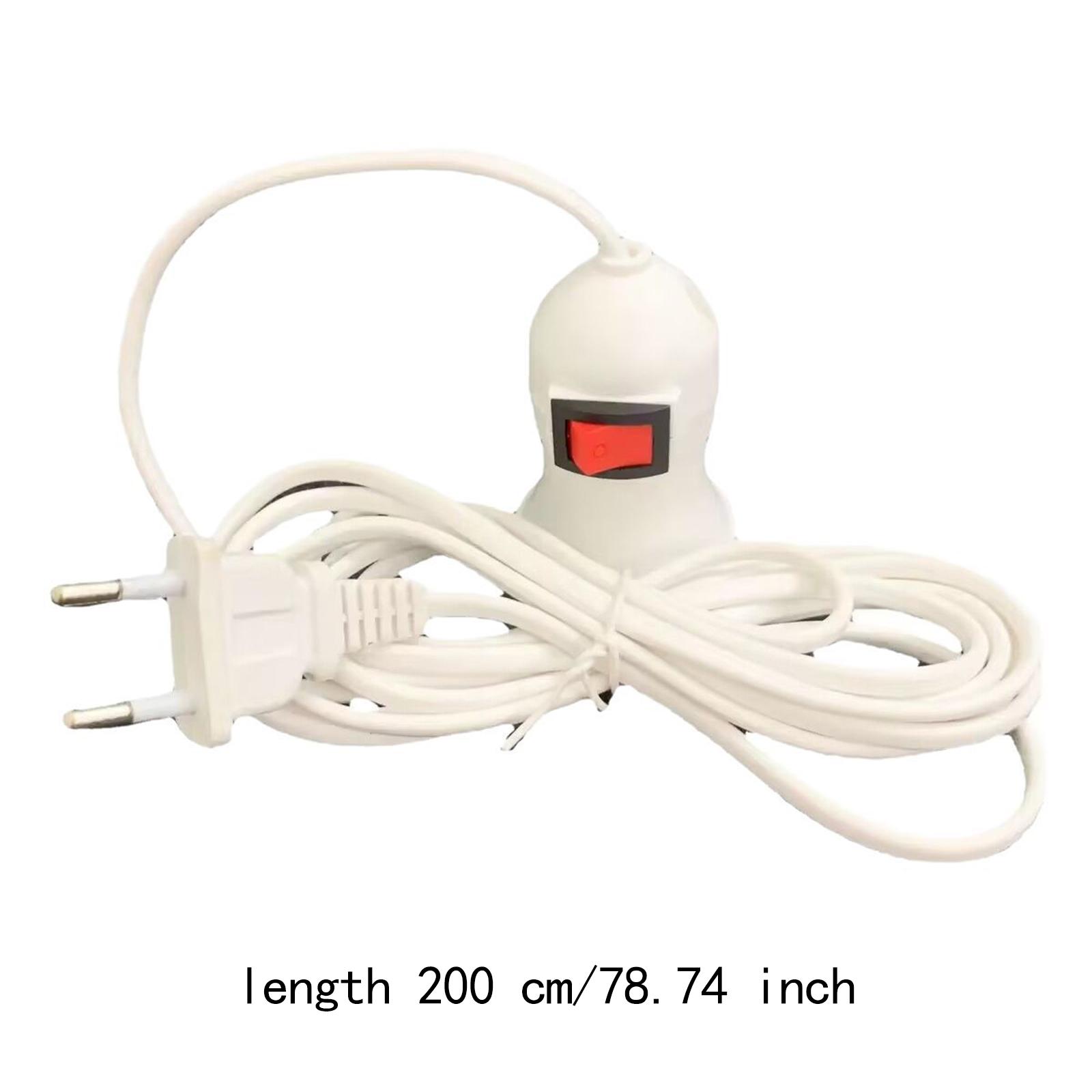 

E27 Light Socket with Cord Replacement DIY Making Electric Lamp Bulb Base with On/Off Switch for Desktop Hallway Home Decoration