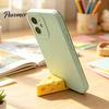 Small Phone Accessory 3D Printed Cheese Holder, Cute Mini Mount with Portable Stand Keychain Ring, Lightweight Desktop for Tablet Dorm Room Holder