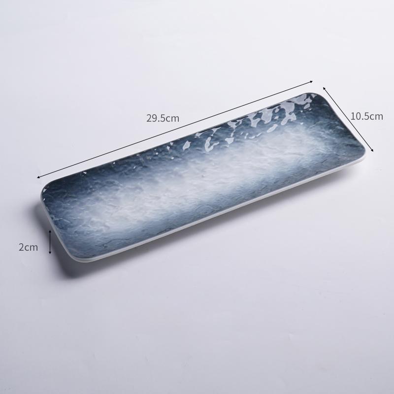 Assiette à Sushi Style Japonais Assiettes à Sushi en Céramique Sashimi Snacks Assiette Longue Restaurant Japonais el Plat Rectangulaire Vaisselle