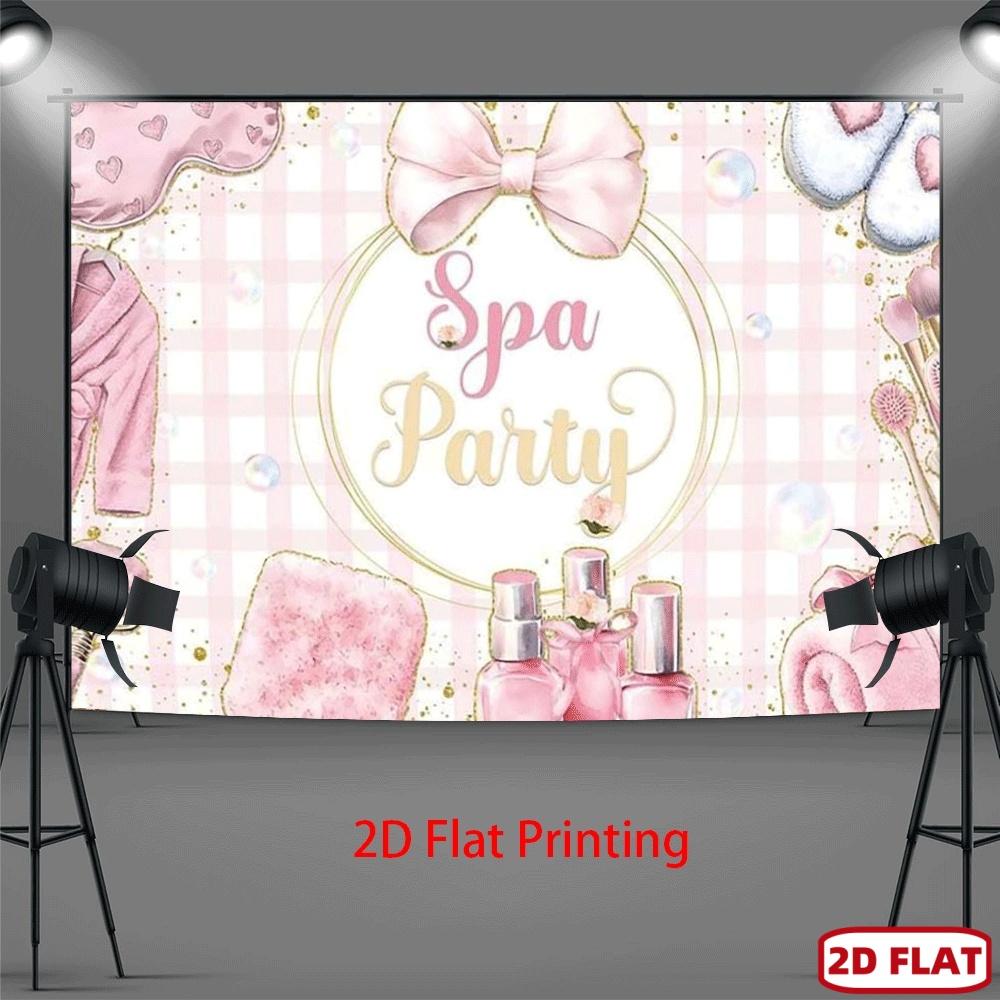 Girl's birthday, wedding and graduation background, suitable for baptism, first communion, spa-themed party decoration