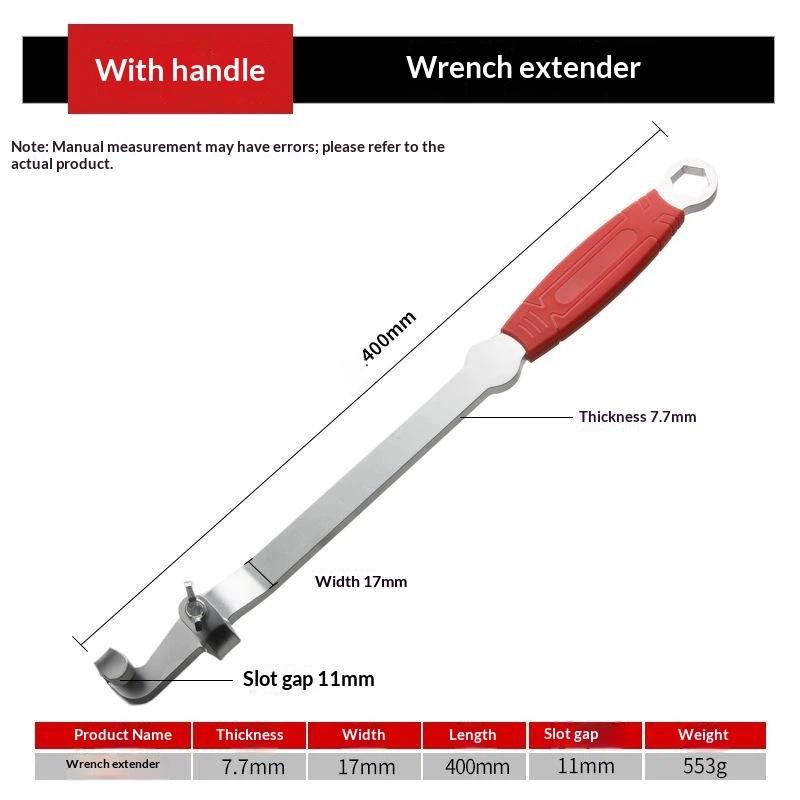 High‑Carbon‑Steel Wrench Extension Bar Labor‑Saving Torque Spanner Booster Extender For Auto Repair Maintenance Work