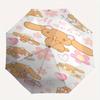 Mocha,Cute Automatic Folding Umbrella Simple 8 Rib Design, Bright Cartoon Pattern, Durable Iron Frame, Suitable For Travel, Outdoor, Beach C