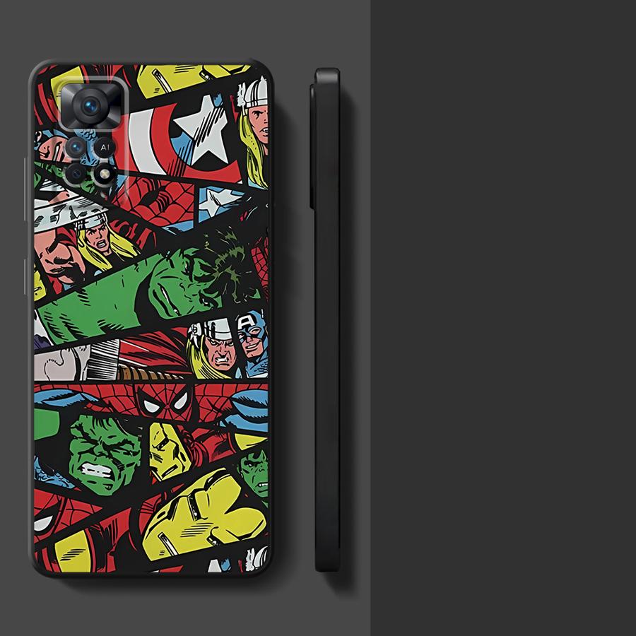 Funda Phone Cover Case for Xiaomi Redmi Note 10S 9S 7 8 10 13 Pro Plus 11 11s 12s 14 12 Pro 9 Marvel Avengers Captain America