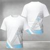 Simple Geometric Graphic Training T Shirts For Men Summer Fashion Outdoor Running Badminton T-shirts Loose Breathable Sports Tee